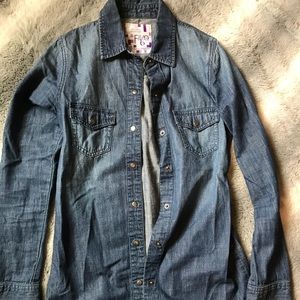 Jean Button Up Cardigan